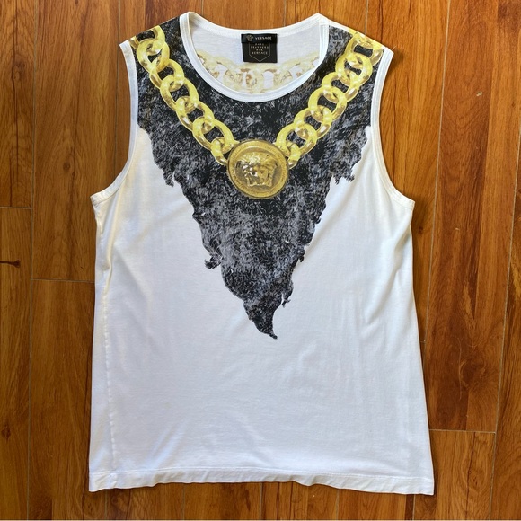 Versace Medusa Chain Printed Tank Top - Picture 1 of 6
